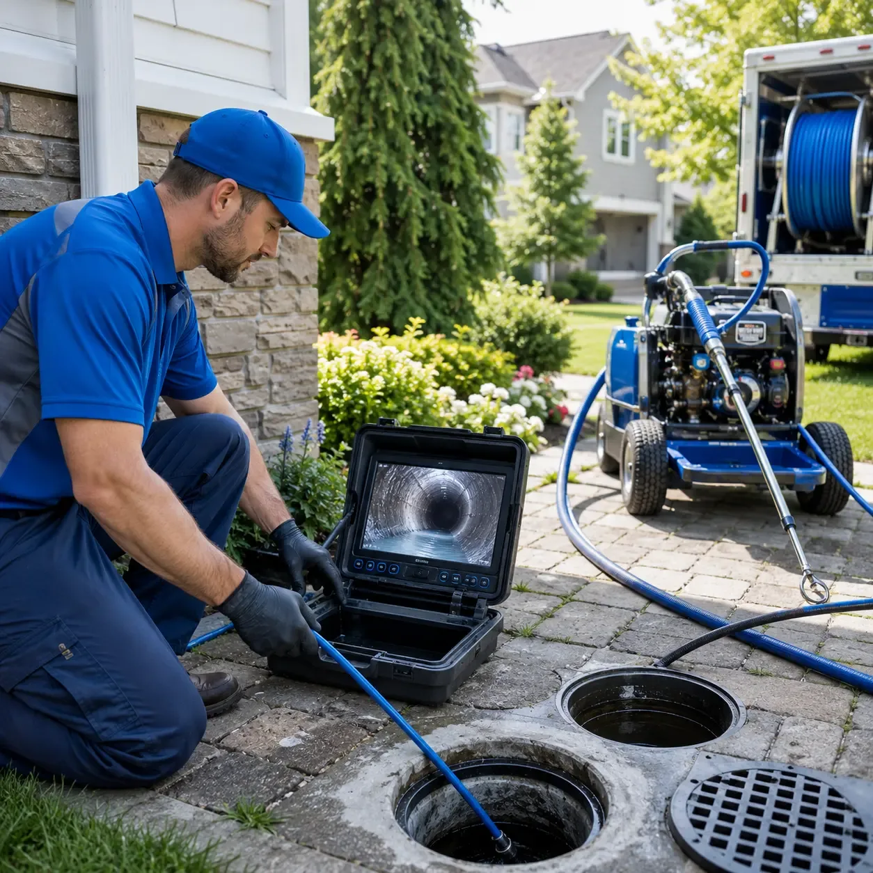 Outdoor drain cleaning professionals serving Devers, TX